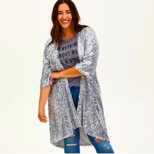 Torrid Sequin Kimono Duster